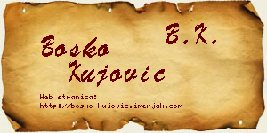 Boško Kujović vizit kartica